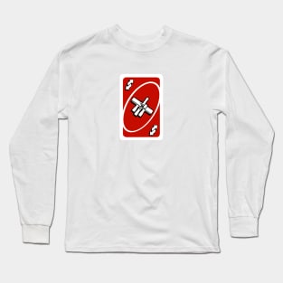 HVAC Reversing Valve on Uno Reverse Card (Red) Long Sleeve T-Shirt